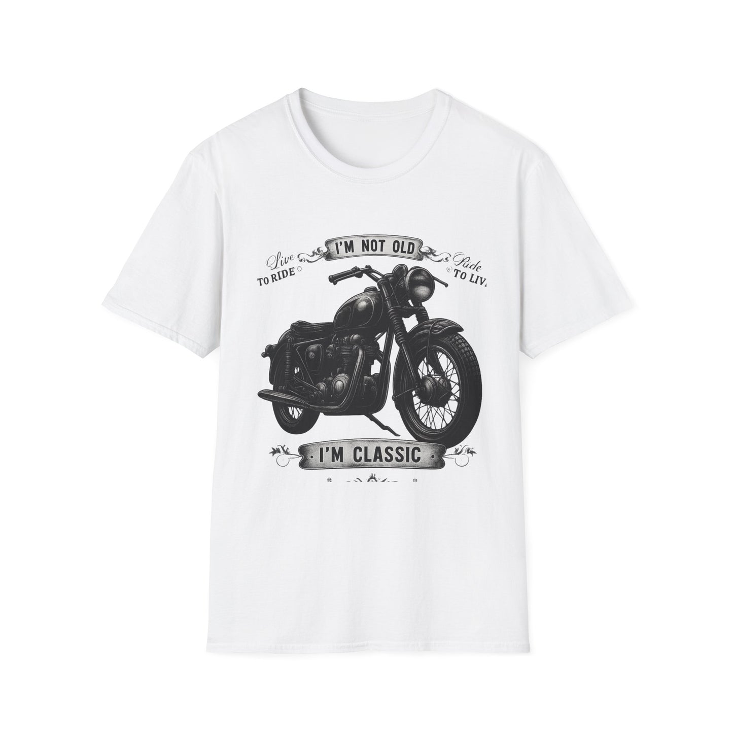 Classic Motorcycle Unisex T-Shirt | Funny Retro Tee for Bikers, Perfect Gift for Motor Enthusiasts, Birthday, Father's Day, Casual Wear