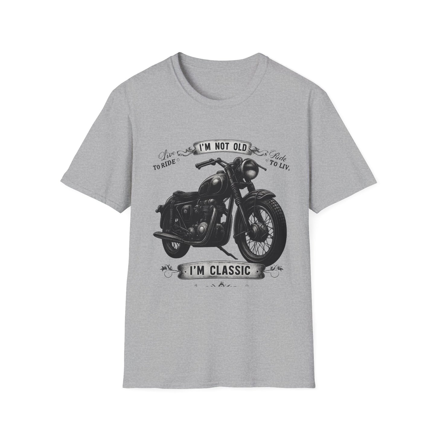 Classic Motorcycle Unisex T-Shirt | Funny Retro Tee for Bikers, Perfect Gift for Motor Enthusiasts, Birthday, Father's Day, Casual Wear