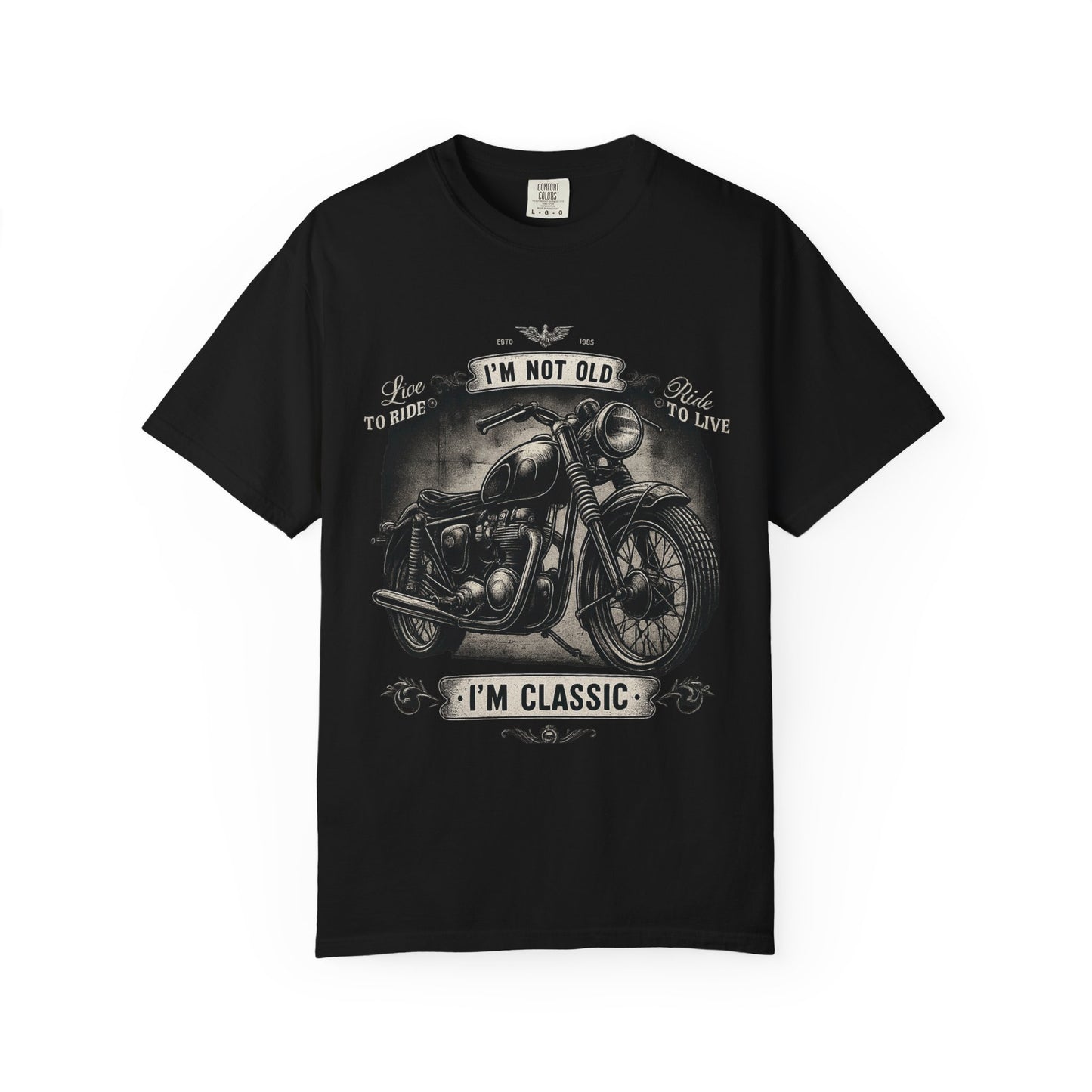 Classic Motorcycle Graphic Tee, Vintage Bike Unisex T-Shirt, Gift for Dad, Birthday Apparel, Retro Rider Shirt