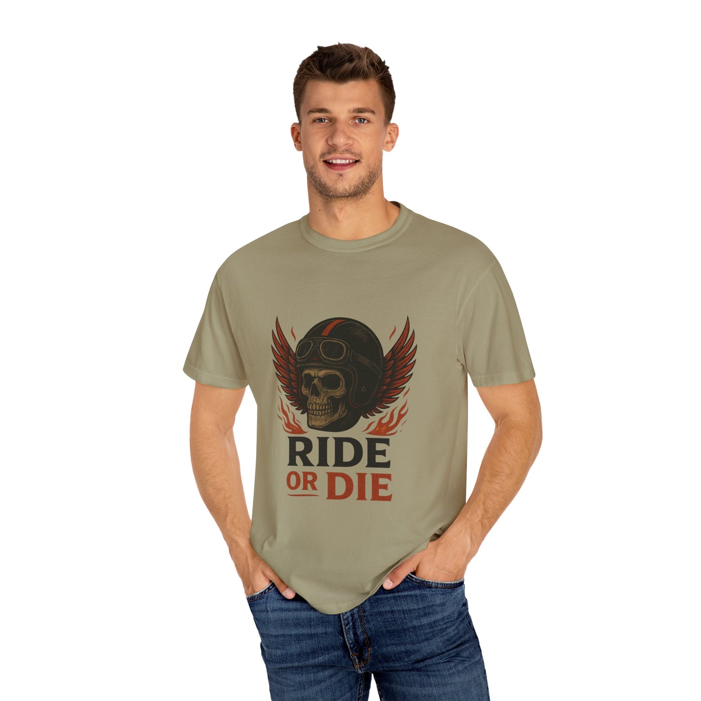 Ride or Die Unisex T-Shirt, Skull Graphic Tee, Biker Gift, Motorcycle Apparel, Casual Wear, Adventure Shirt