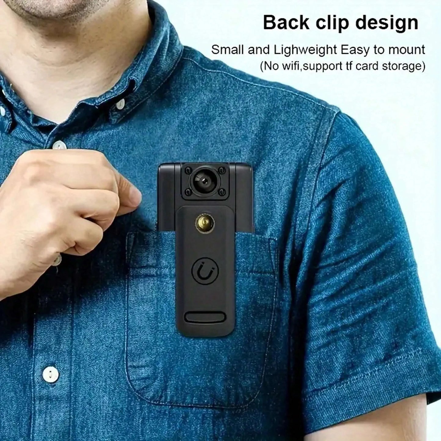 REMAX Portable HD 1080p Body Camera with Clip – Mini Multifunctional Recorder