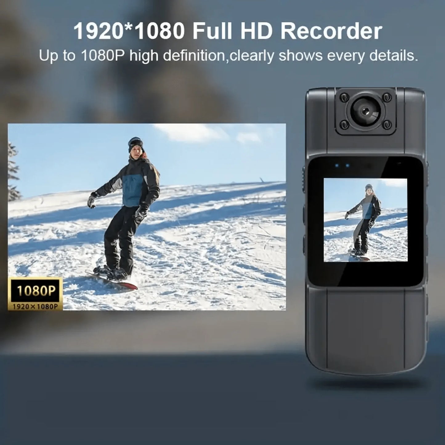 REMAX Portable HD 1080p Body Camera with Clip – Mini Multifunctional Recorder