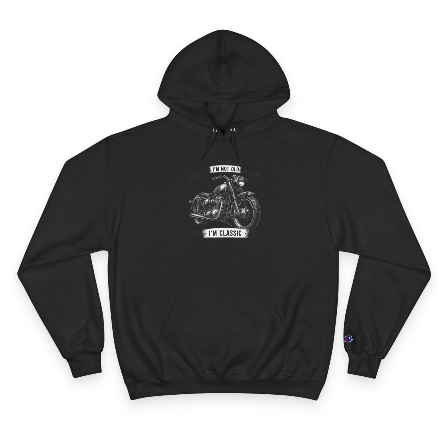 Classic Motorcycle Champion Hoodie - Perfect for Bikers, Casual Wear, Gifting, and Riding, Unique Design, Vintage Look