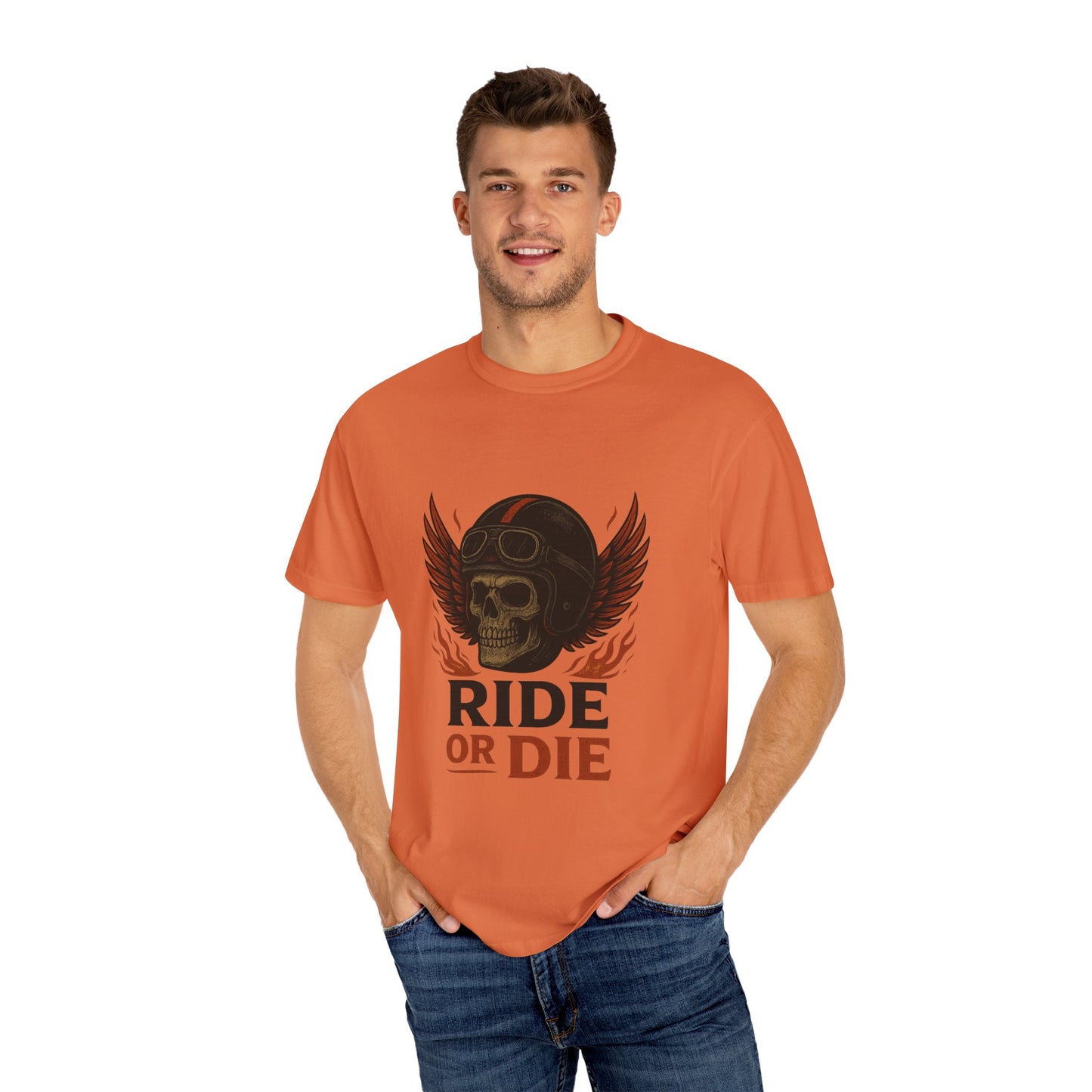 Ride or Die Unisex T-Shirt, Skull Graphic Tee, Biker Gift, Motorcycle Apparel, Casual Wear, Adventure Shirt