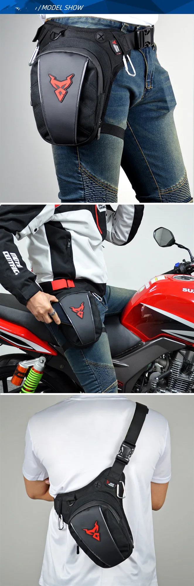Men Fanny Waist Pack Waterproof Leg Bag Drop Messenger Shoulder Bags Travel Motorcycle Tactical Chest Pouch Bum Hip Belt Purse