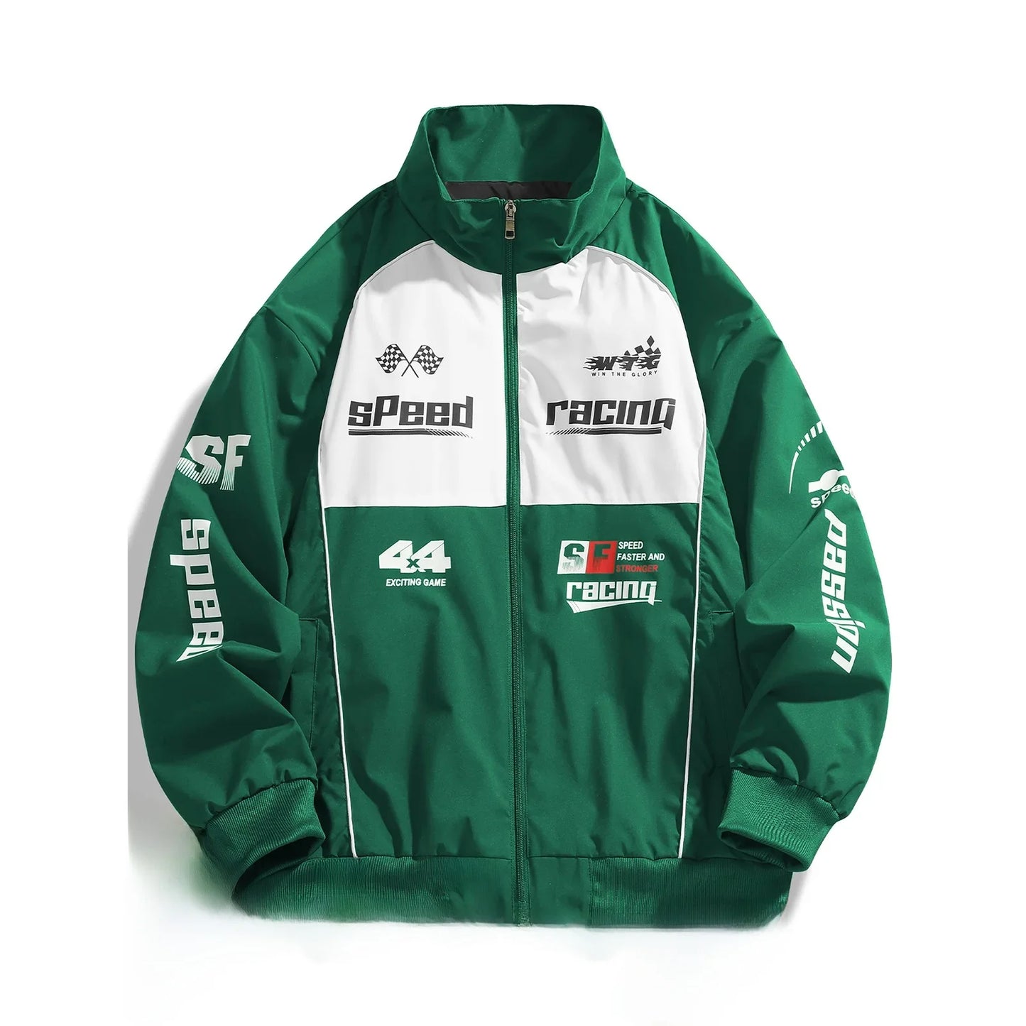 Men's Casual Baseball Collar Workwear Jacket Printed Outdoor Windproof Spring Autumn Fashionable All-Match Leisure Top