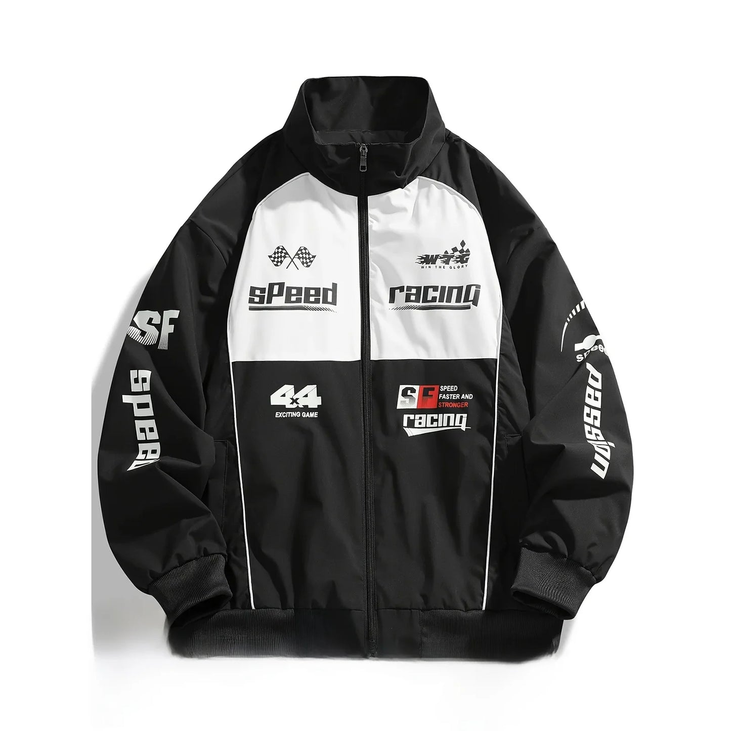 Men's Casual Baseball Collar Workwear Jacket Printed Outdoor Windproof Spring Autumn Fashionable All-Match Leisure Top