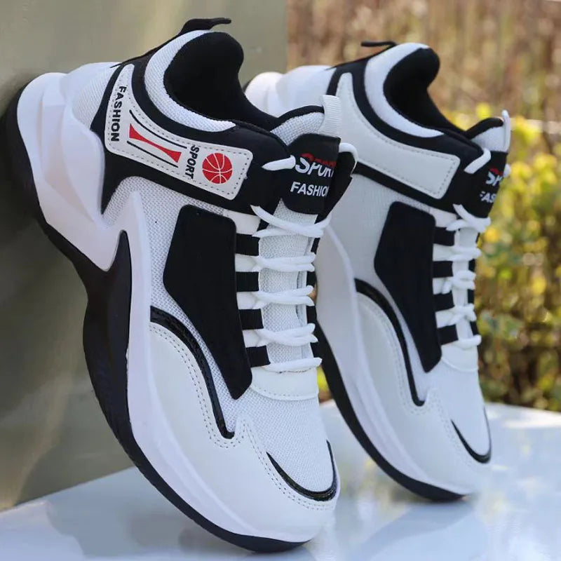 Hot Sales Basketball Shoes Men High-top Sports Shoes Cushioning Hombre Athletic sapato masculino Comfortable White Sneaker Male