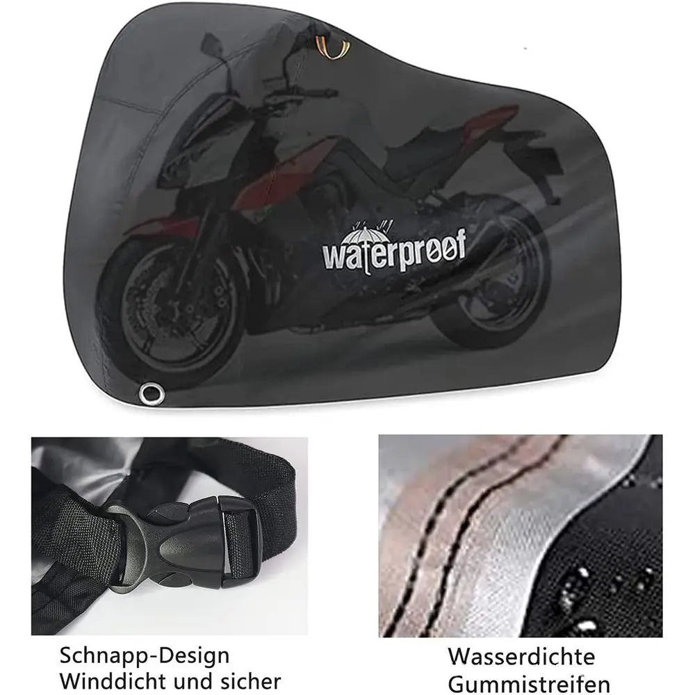 Waterproof Motorcycle Cover Premium Oxford Cloth Dust Protection Sunscreen Rain and Snow Motorcycle Raincoat Cover Outdoor Gear