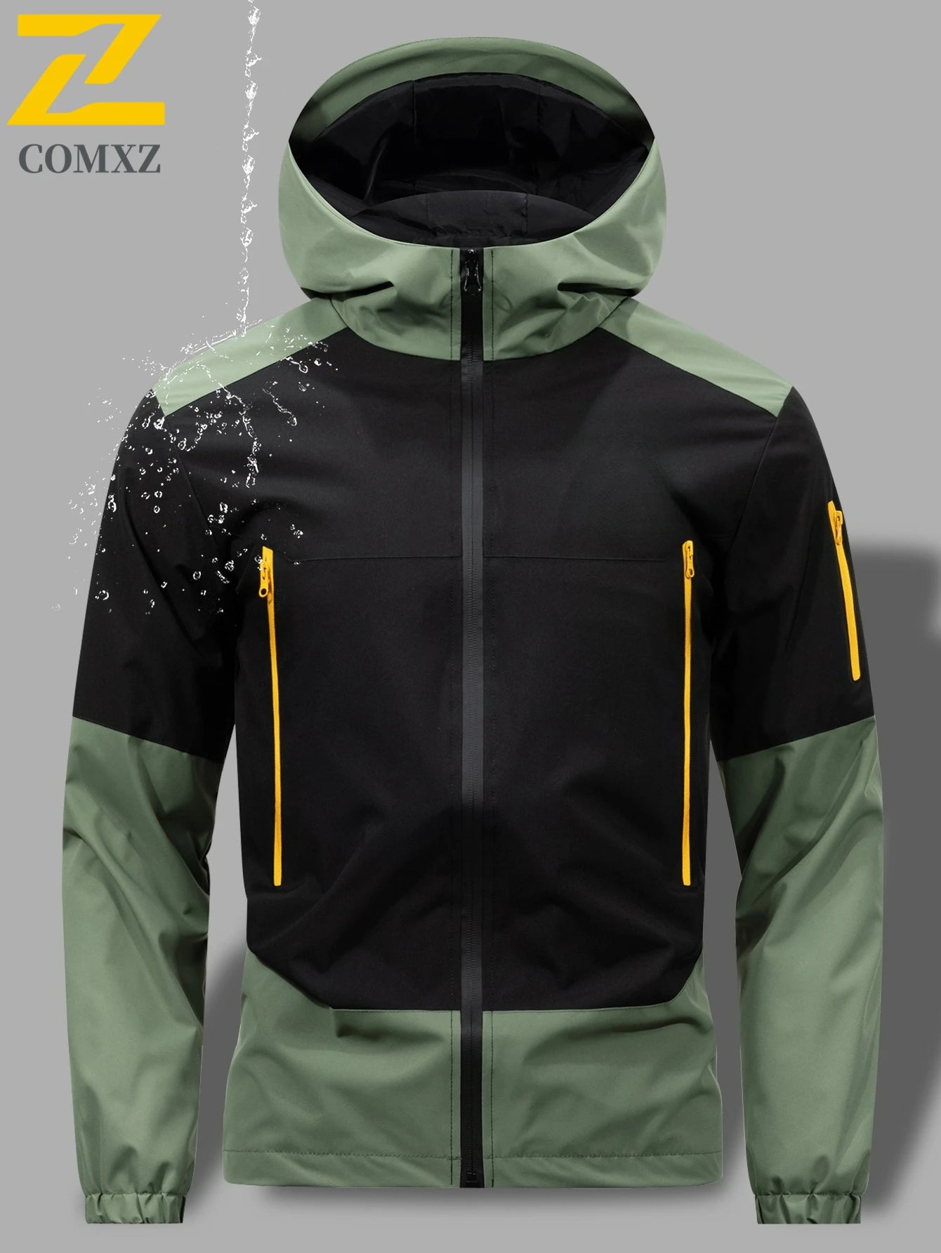 American Street Sports Jacket Men's Autumn 2025 New Casual Waterproof Loose Work Windbreaker Jackets Outdoor Hunting Hooded Coat
