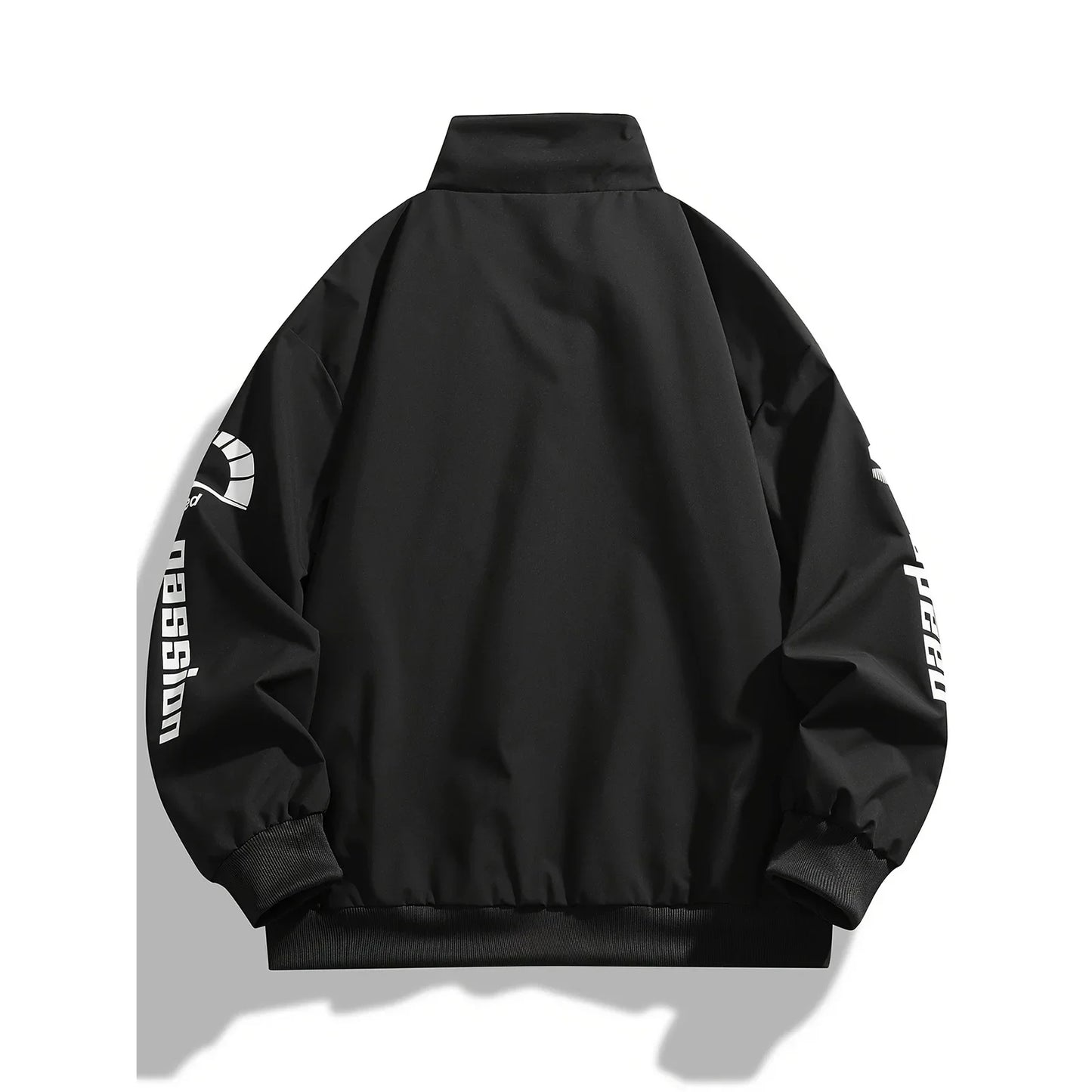 Men's Casual Baseball Collar Workwear Jacket Printed Outdoor Windproof Spring Autumn Fashionable All-Match Leisure Top