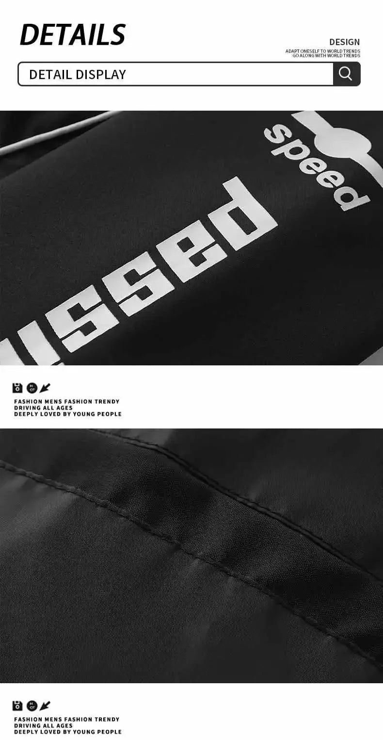 Men's Casual Baseball Collar Workwear Jacket Printed Outdoor Windproof Spring Autumn Fashionable All-Match Leisure Top