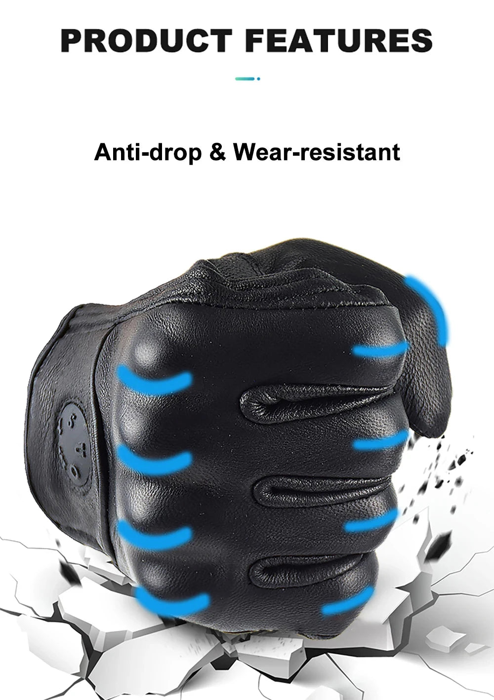 Suomy Vinatge Goatskin Motorcycle Gloves Summer Men Black Retro Leather Motorbike Motocross Glove Lady Motorcyclist Guantes