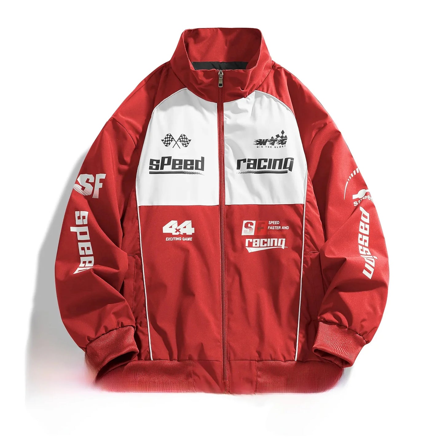 Men's Casual Baseball Collar Workwear Jacket Printed Outdoor Windproof Spring Autumn Fashionable All-Match Leisure Top