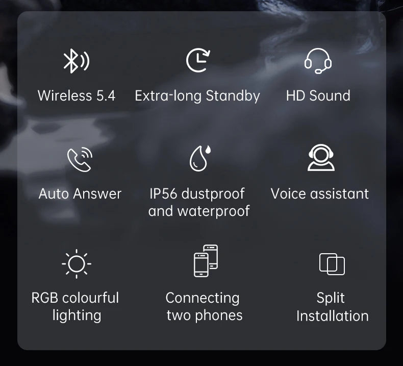 Y12 Helmet Bluetooth Headset Fm Radio Stereo High Definition Sound Effect Rgb Lighting Bt5.4 Automatic Answer One Drag Two