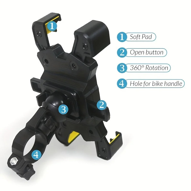 Motorcycles Bicycles Phone Holder Universal Phone Navigation Bracket for Riding Shockproof