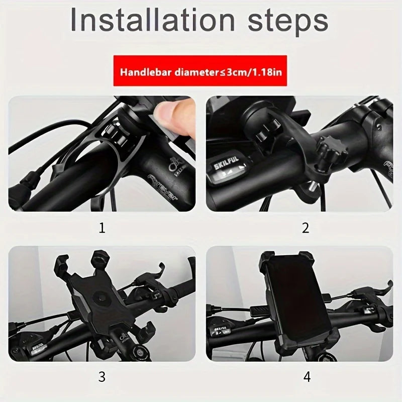Motorcycles Bicycles Phone Holder Universal Phone Navigation Bracket for Riding Shockproof