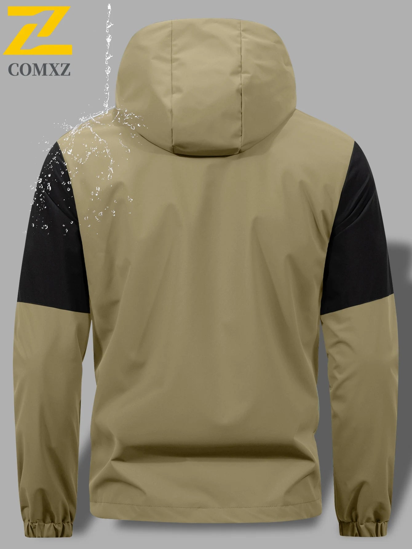 American Street Sports Jacket Men's Autumn 2025 New Casual Waterproof Loose Work Windbreaker Jackets Outdoor Hunting Hooded Coat