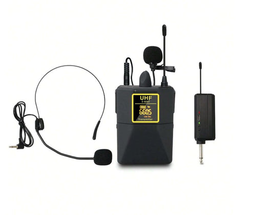 UHF Wireless Microphone System – Professional Cordless Mic Kit with Receiver